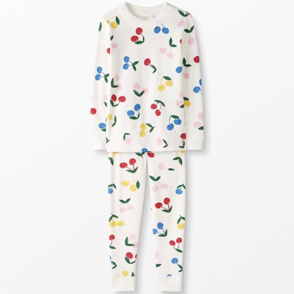 Girls NWT Hanna Andersson Cherry Pajamas Print PJ Set Size 4